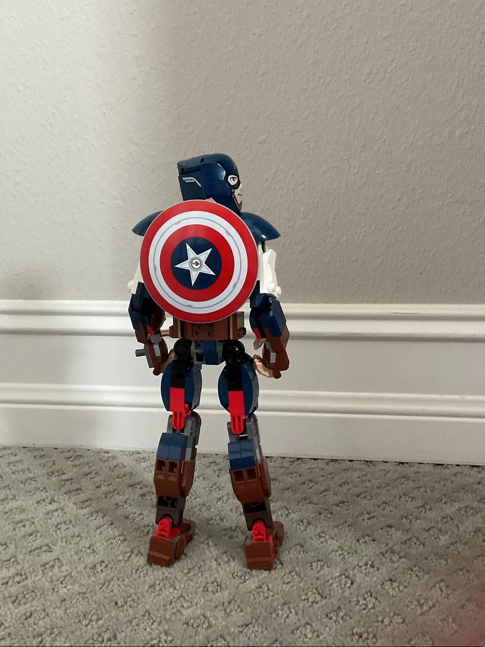 Lego Captain America Buildable Figure - Blue, Red, White, Brown
